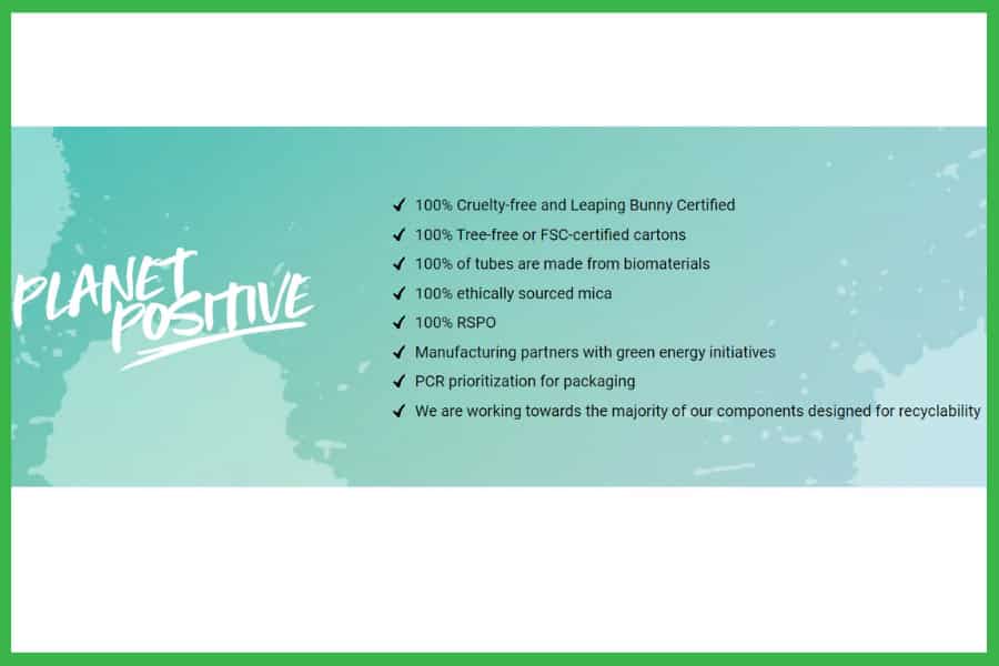 What is Kosas Cosmetics’ Green Policy?