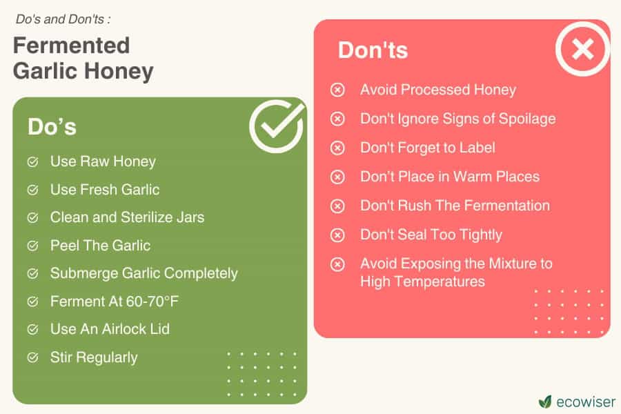fermented garlic honey dos and don’ts