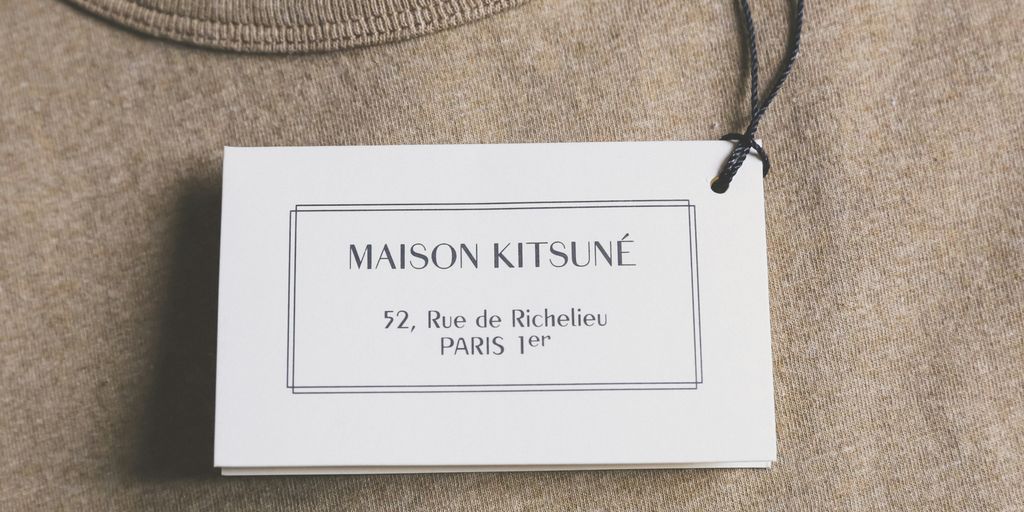 Maison Kitsune product label